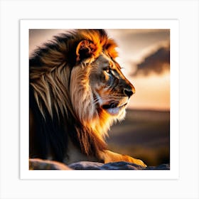 Lion art 7 Art Print