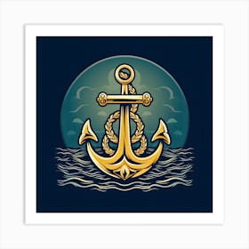 Anchor In The Sea 2 Art Print