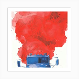 Red Truck Art Print