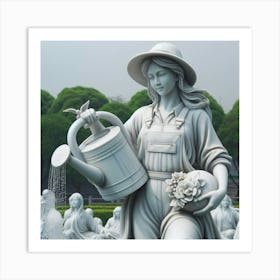 Watering Woman Art Print