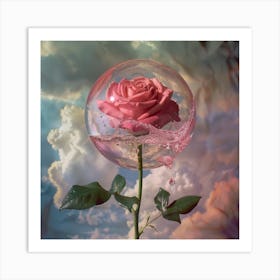 Rose In A Bubble Art Print