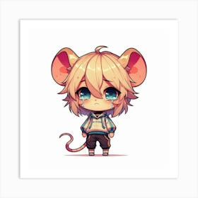 Cute Kawaii Mouse 1 Art Print