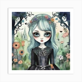 Gothic Girl 1 Art Print