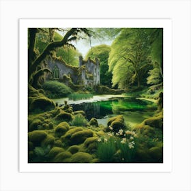 Castle In The Forest Art Print