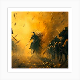 Knight On Horseback Art Print