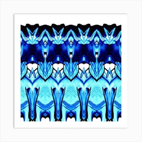 Abstract Blue Pattern. Hand painted blue painting Art Print