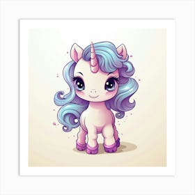 Cute Unicorn 161 Art Print