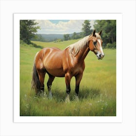 Horse In The Grass Art Print 1 Art Print