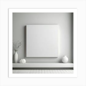 Blank Canvas In A Room 1 Art Print