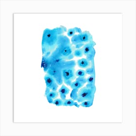 Blue Dots, Modern Watercolor Painting, Abstract Art Art Print