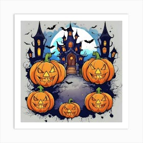 Halloween Pumpkins 1 Art Print