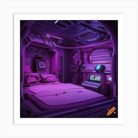 Bedroom In Space Art Print