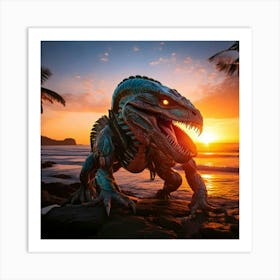 Firefly Futuristic Morphic Creature By A Tropical Sunrise 50870 (2) Art Print