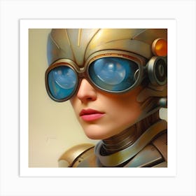 Robot Girl Art Print