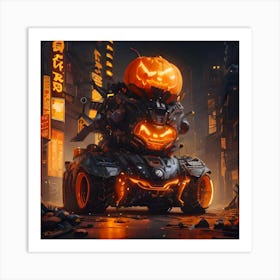 Pumpkin Car (Cyberpunk37) Art Print