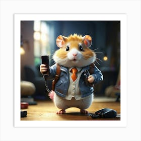 Hamster In A Suit 13 Art Print