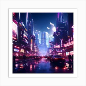 Futuristic City 1 Art Print