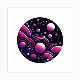 Pink And Purple Swirls Art Print