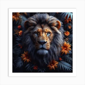 Lion Portrait Art Print