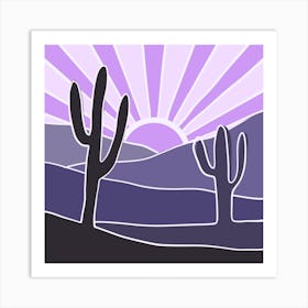 Cactus In The Desert 6 Art Print