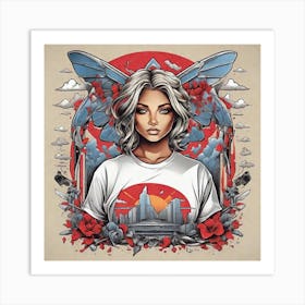 Girl With Wings 1 Art Print