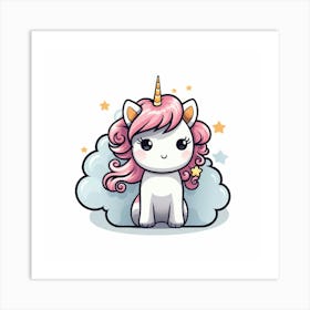 Cute Unicorn 661 Art Print