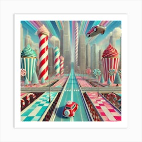 Candy City 1 Art Print