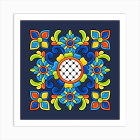 Colorful Floral Pattern 2 Art Print