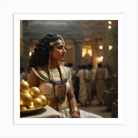 Egyptian lady( pharaoh and ancient Egyptian ) Art Print