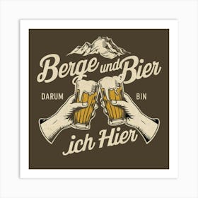 Beer And Bier Art Print