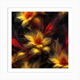 Flowing Daffodils Art Print