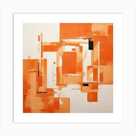 Default Orange Abstract Square Art Print Art Print