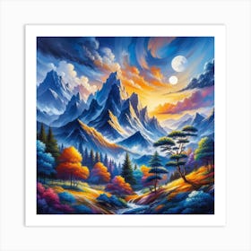 Mountain Landscape 1 Art Print