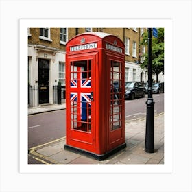 Timeless in Red: London's Iconic Phone Booth" Art Print