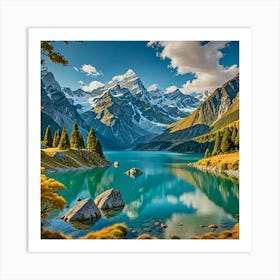 Lake In The Mountains 2 Art Print