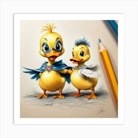 Ducklings 33 Art Print