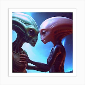 Alien Lovers Art Print