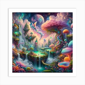 Psychedelic Landscape Art Print