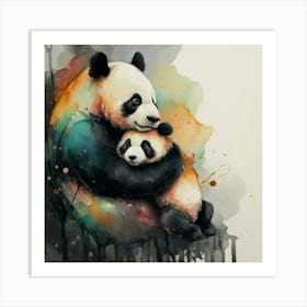 Panda Bears Art Print