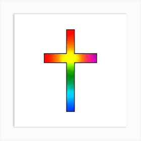 Rainbow Cross 1 Art Print