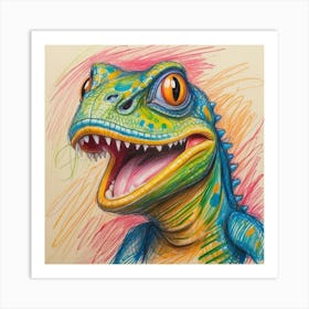 Lizard Drawing 1 Art Print