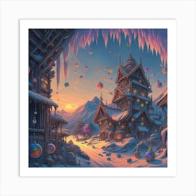 mountain village, 4 Art Print