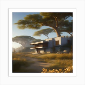 House In The Desert Art Print