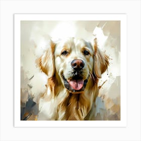 Golden Retriever Painting 1 Art Print