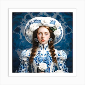 Dutch portraiture of a woman. Art Print