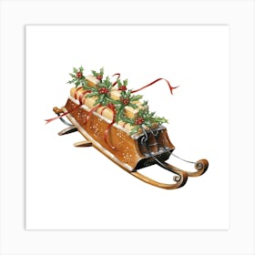 Christmas Sleigh Art Print