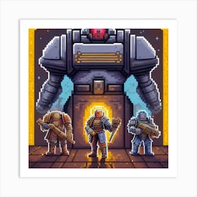 Warhammer 40k pixel 07 Art Print