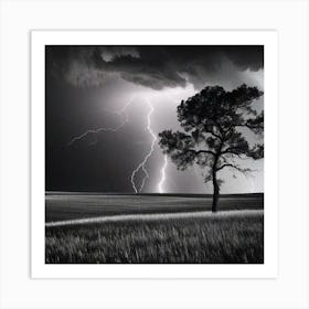 Lightning In The Sky 15 Art Print