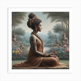 Buddha In Meditation 3 Art Print