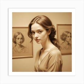 Portrait Of A Young Woman Art Print